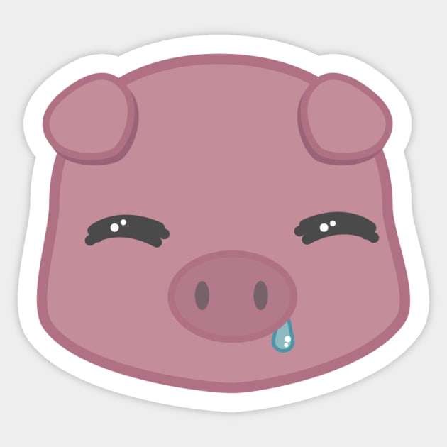 Goofy Pleasantly Plump Piggy Sticker by seekingcerulean